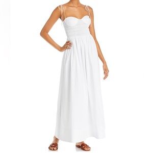 STAUD Landry Smocked Maxi Dress